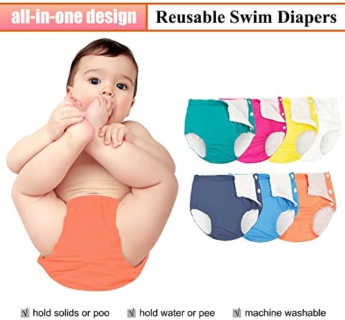 Fralda de natação da piscina reutilizável uttpll para bebê ajustável piscina lavável snap snaw fralds