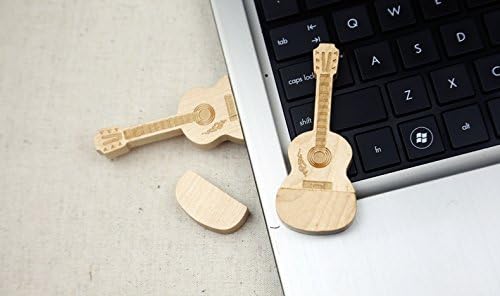 10 PCs em forma de guitarra em forma de madeira stick usb flash unidade na caixa de madeira