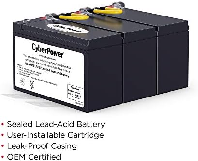 CyberPower RB1290x3b UPS Substituição Cartucho de bateria, sem manutenção, instalação do usuário, 12V/9ah