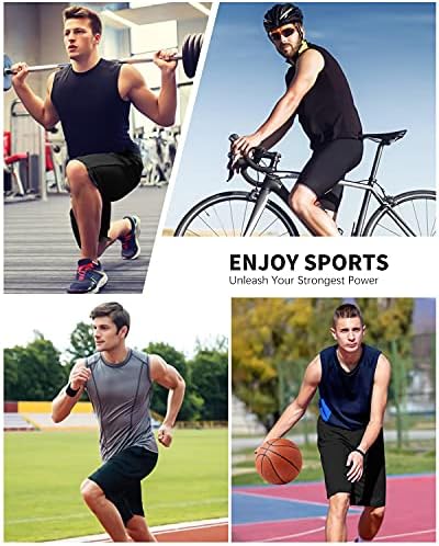 Pacote de 3 masculinos com bolso com bolso, ginásio masculino, treino, ciclismo, ioga, escalada, natação,