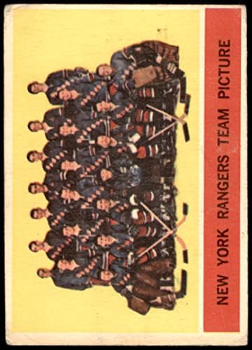 1963 Topps # 65 Rangers Team New York Rangers-Hockey Good Rangers-Hockey