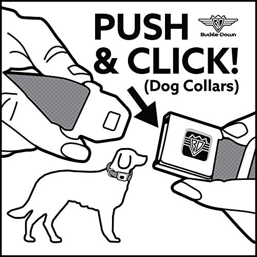 Fivela de cinto de segurança de colarinho de cachorro logotipo mopar repetir preto amarelo de 20 a 31 polegadas de 1,5 polegada