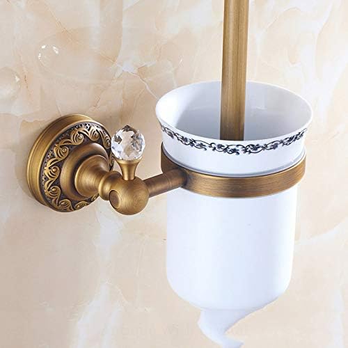 Titulares de escovas de vaso sanitário Antigo Bronze Bronze Brass Solíneo Breateiro Limpo Cerâmica Acessórios para o banheiro WC Borstel