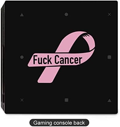 Foda -se câncer em adesivos de pele de fita rosa Conjunto de adesivos para PS4 Slim PS4 Pro Decalk Sticker Compatível com PS4 Controller