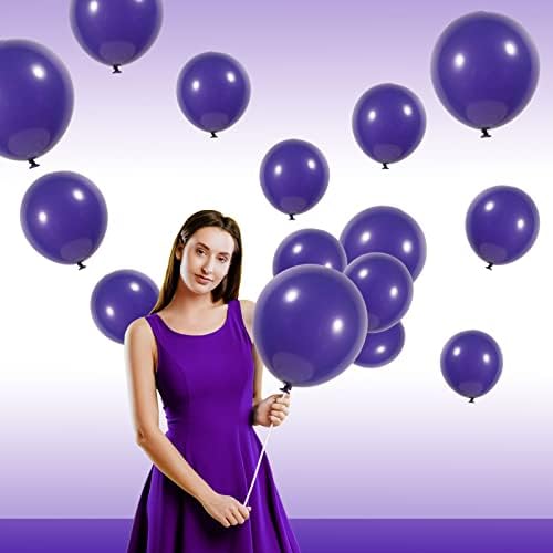 Balões roxos escuros tamanhos diferentes 77 pacote 18+10+5 polegadas de balão roxo quente para casamento de aniversário de aniversário
