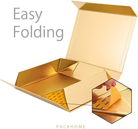 PackHome 5 Caixas de presente 13x9.7x3.4 polegadas, grandes caixas de presente com tampas, caixas de camisa robusta com tampas magnéticas para embrulhar presentes