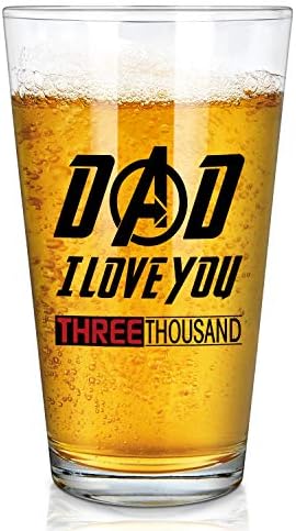 Pai, eu te amo 3000 cerveja de cerveja, papai copo 15oz - presente do dia dos pais ou presente de aniversário para homens, pai, novo pai, papai da filha filho
