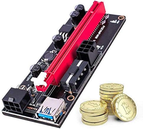 Conectores USB 3.0 Ver 009s Capacitores Adaptador Card 1x a 16x Cabo de extensão PCI-E Riser 15 pinos a 6 pinos Cabo de alimentação PCI-E GPU Adapt-