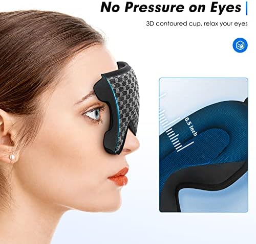 Máscara de Sono do Doimeri - Máscara de olho 3D atualizada para homens, confortável máscara de dormir de bloqueio de luz