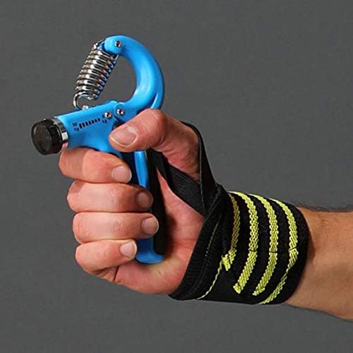 fortalecedor de punho da mão Poiuyt com resistência ajustável 11-132 libras, fortalecedor de pulso para homens azuis