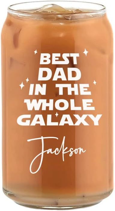 Melhor pai personalizado em todo o Galaxy Beer Coffee Can Glass Beverage Glass