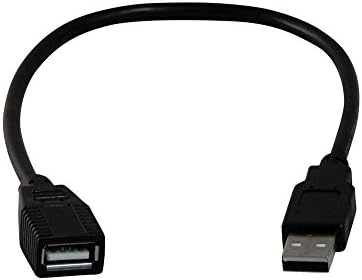 Sua loja de cabos preto 1 pé de extensão USB 2.0 Cabo de extensão de alta velocidade