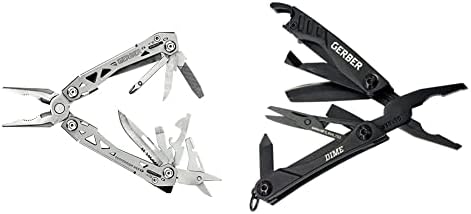 Gerber Suspension-NXT Multi-Tool com clipe de bolso [30-001364] e 30-000469 Mini multi-tool, preto, preto