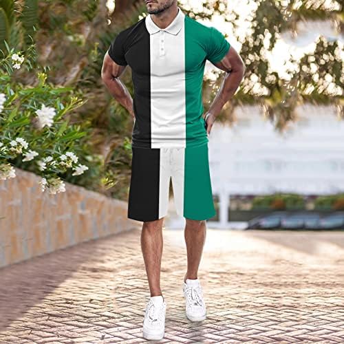 BMISEGM Summer Men T Shirts Moda de moda de moda curta Camista e shorts Configurar o verão de 2 peças Suíte para homens para homens