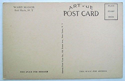 Vista de cartão postal vintage da ala Lea Hudson River Mountains Mountains Red Hook NY