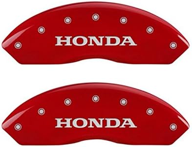 Capas de pinça MGP 20199shonrd acabamento em pó vermelho Honda tampa da pinça gravada com caracteres prateados, conjunto de 4