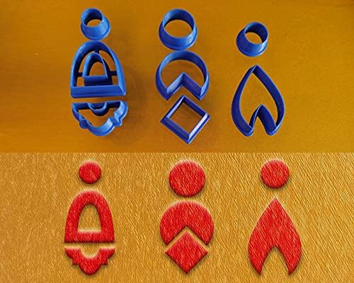 Cortadores de argila de polímeros - cortador de impressão 3D para fazer jóias e formas de brinco