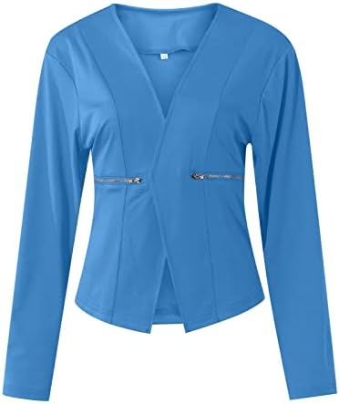 Jaquetas para mulheres, blazer de mangas compridas para mulheres clássicas de outono clássico peplum trabalho slim poliéster