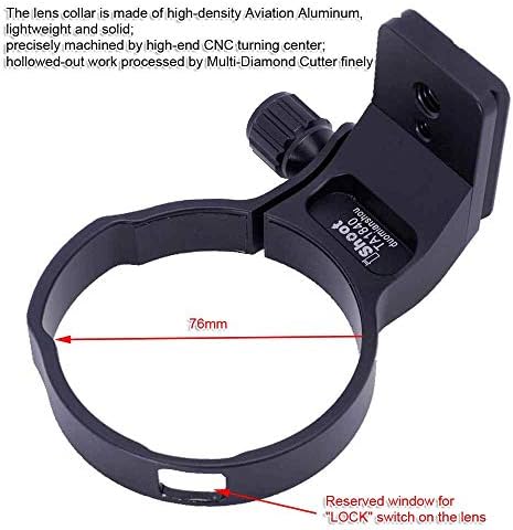 Colar de lente de anel de montagem de tripé de 76 mm compatível com tamron 18-400mm f/3,5-6.3 di ii vc hld b028, suporte de suporte de lente suporte de suporte de suporte é arca-swiss swits rack lançamento placa