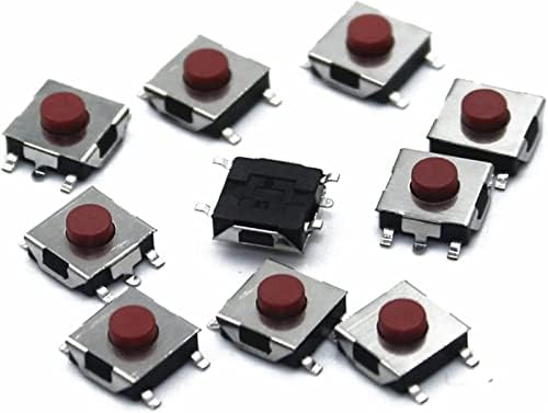 Gibolea Micro Switch 1000pcs Red Smd Red 5pin 6x6 Push Butchet Push Butchan 6 * 6 * 3,1mm Micro interruptor 6x6x3.1mm