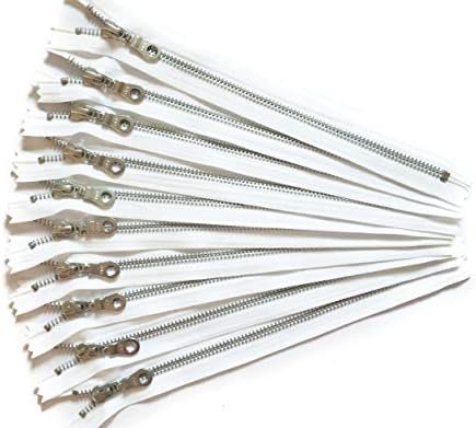 YKK Antique Brass Metal Zippers em branco com rosquinha puxa 12 polegadas Número 5 Conjunto de 12 peças por Craftbot