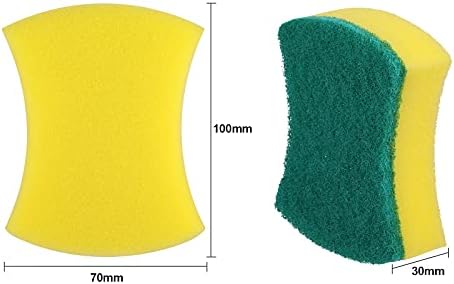 Speedrid Scrub Sponge-12 Pieces Spenge-12, Esppon de esponja não arranhada esponja de lavagem de louça dupla para cozinha, tamanho 3,9 x 2,7 x 1,1 polegada