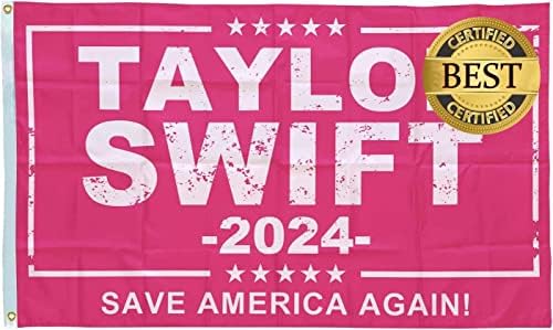 Taylor 2024 Bandeira 3x5 ft Bandeiras de músicos rosa para quarto College Bedroom Wall Tapestry Decor - Banner de Swift de festa