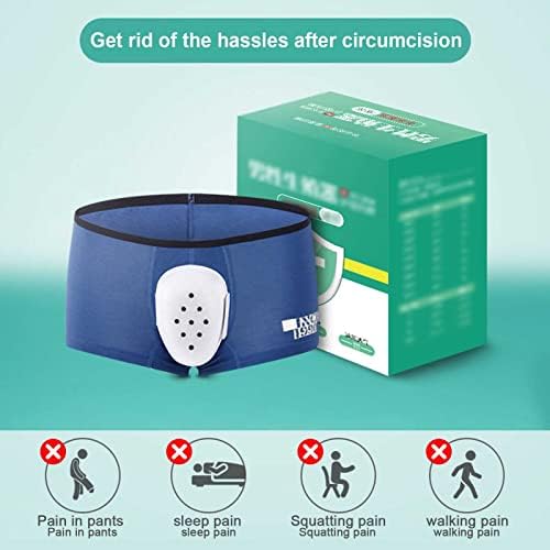 Izzya 2 PCS Circuncisão Proteção Roupa Resia respirável Panties de cirurgia de prepúcio para aduts