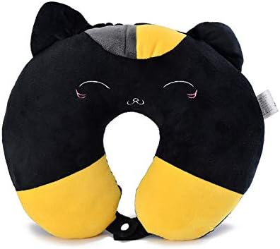 Bonlting Kids Travel travesseiro fofo animal confortável e macio de veludo suporte de cabeça travesseiro travesseiro leve