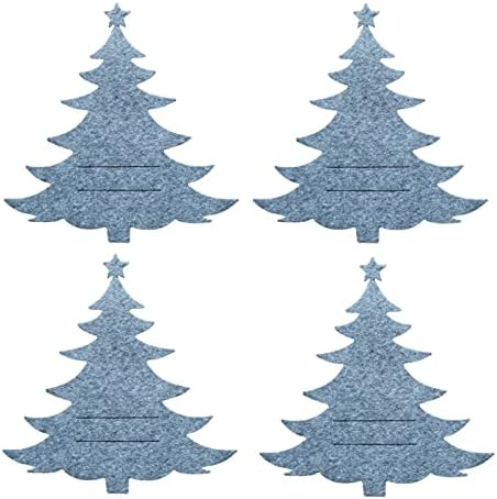 Bolsa de talheres de Natal do suporte para rack adesivo | 4 peças/conjunto árvore de Natal