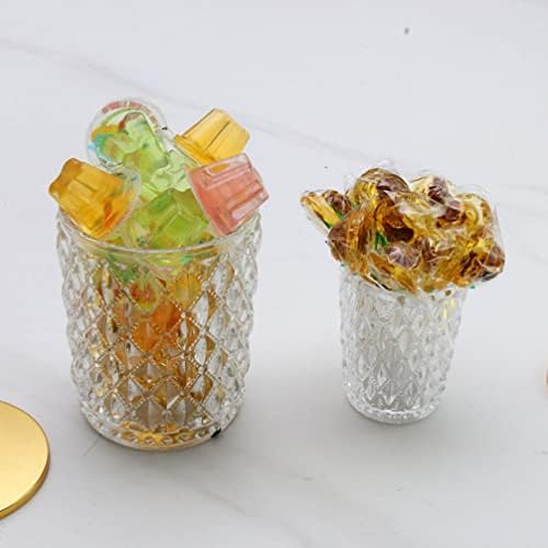 Contêineres aboofan jarro de doces de vidro com rena Candy Prish Serving recipiente de chocolate transparente Caixa de jóias para jóias Trelas de doces Tamanho L Cristal de vidro Cristal