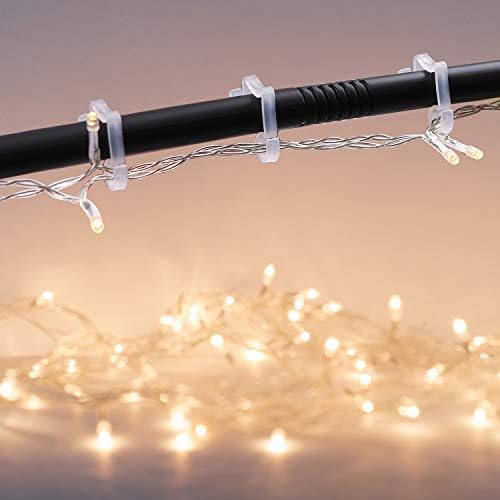 Uratot 120 peças clipes de luz de Natal Mini Gutter Gutter ganchos para a festa de Natal fora da decoração de luz