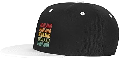 Midl%e banda Hip Hop Baseball Hat Cap Contraste para homens Mulheres Chapéus Sun Snapback Chapéu Trucker Papai Chapéus Branco