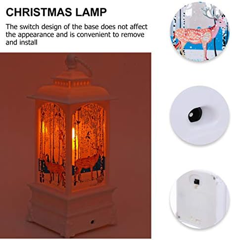 Vorcool mini vintage de velas ao ar livre lanterna de natal com decoração leve de luz de luz LED Light para decoração de moradia lanternas