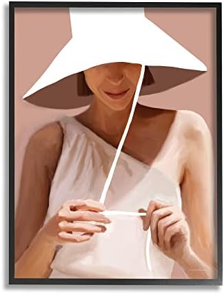 Stuell Industries Warm Summertime Retrat Woman White Sun Hat, Design by Kamdon Kreations