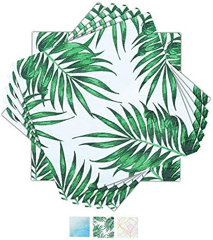 Guardanapos de papel de folha de palmeira solas | Nudários de folhas de papel quadrado de 20 embalagem | Diversão e guardanapos