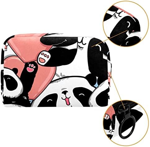 Bolsa de higiene pessoal, bolsa de cosméticos de maquiagem para homens, cartoon Animal Heart Panda