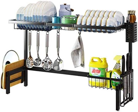 Pias de Fehun, rack de prato, rack de secagem de pratos, organizador de esgotadores de rack de rack de cozinha Organizador