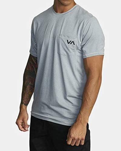 Camiseta de manga curta de manga curta do RVCA masculino
