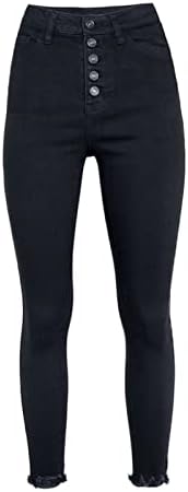 Calça de moletom feminina feminina feminino casual plus size casual calça de calça alta para mulheres jeans de jeans com corda de bolso de bolso
