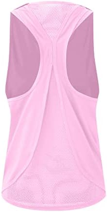 Fullyeo Women's Women's Workout Tops Tops ativos Racerback Athletic Camisole Open Back Sports Tops Tops LOUPE MUITO DE GYM