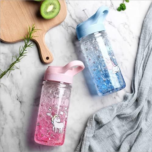 Annakiki Unicorn Water garrafas para meninas, garrafas de água bonitas para a escola, garrafa de água de unicórnio de