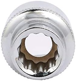 X-Dree 1/2 polegada de acionamento quadrado 10mm 12 pontos de impacto raso tom de prata 2pcs (acionamento quadrado