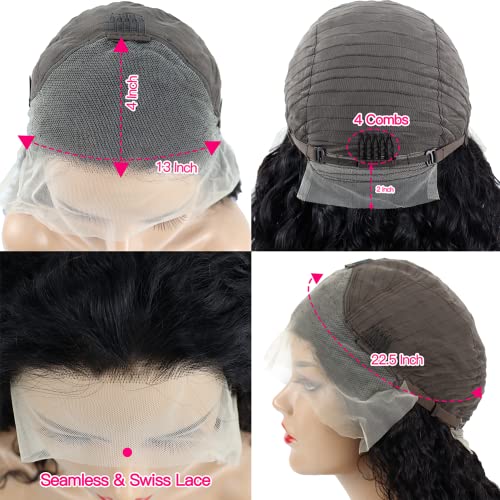 Water Wave Lace Wigs Front Wigs Humanos para mulheres negras13x4 Perucas de renda frontal transparente transparentes