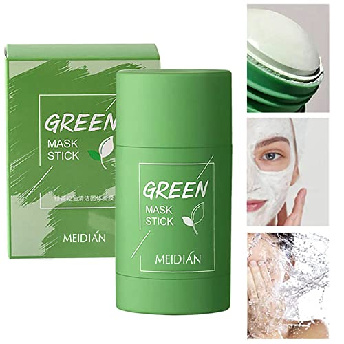 Máscara de chá verde meidiana Beck - Máscara de rosto com extrato de chá verde, caulina, vitamina E para controle de óleo e hidratação - fórmula de iluminação para manchas escuras, defeito - seguro para todos os tipos de pele - 2 -PACK