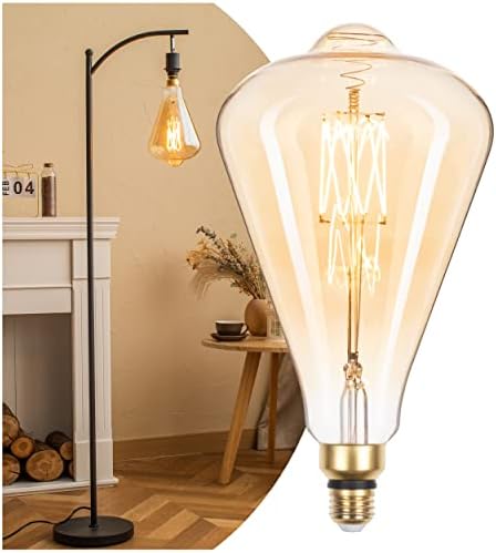 FLSNT Vintage Led Led Bulbos Edison 60W Filamentos equivalentes e decorativos LED LED Bulbos de filamentos com vidro âmbar,