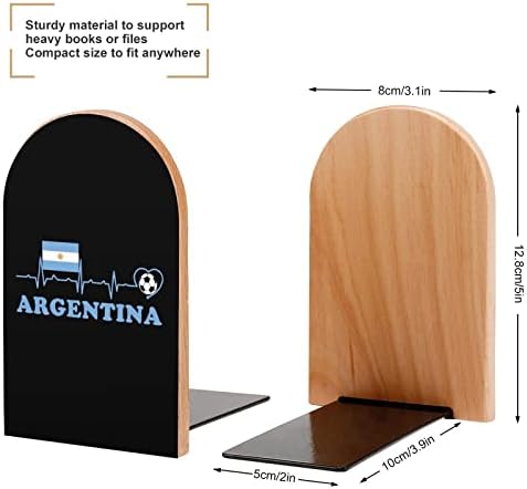 Livro de batimentos cardíacos do futebol argentino termina para prateleiras Livros de madeira de madeira titular de livros para biblioteca