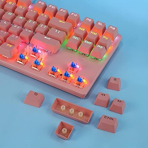 Kit de fone de ouvido de teclado mecânico de teclado mecânico de Mumujj, teclados de troca verde, mouse de jogos e fones de ouvido RGB