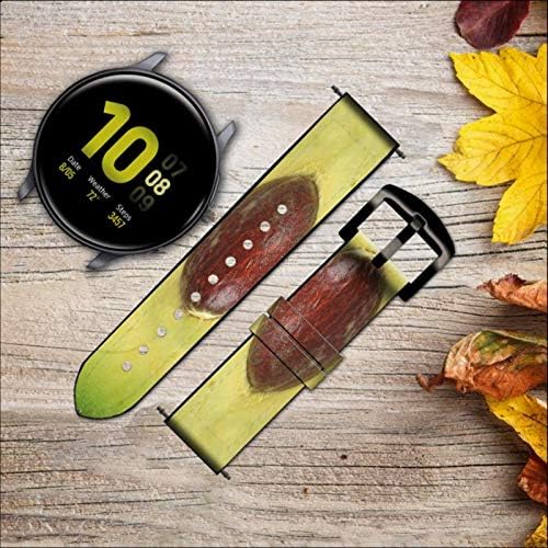 CA0371 Couro de abacate e silicone Smart Watch Band Strap for Samsung Galaxy Watch3, Gear S3 Modelos Gear S3 Frontier Gear S3 Tamanho clássico