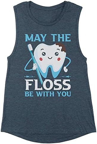 Teesendtankyou Floss Be With You Dentist Muscle Tank